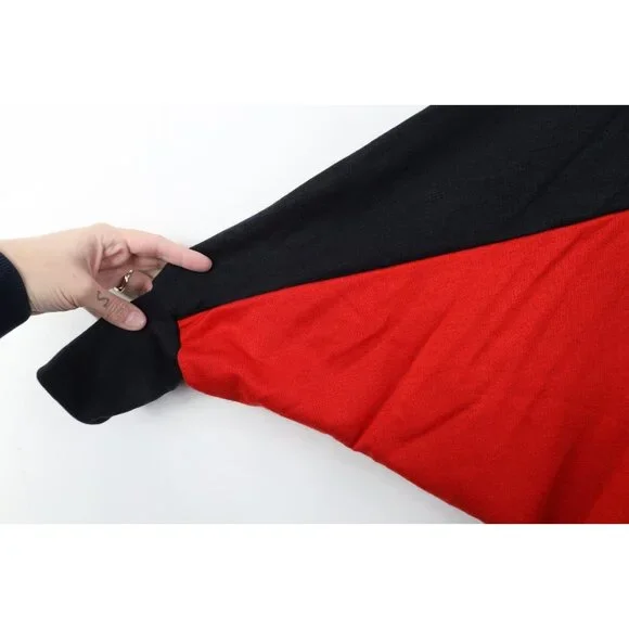 Vintage 70s 80s Mid Mod Womens Medium Dolman Sleeve Color Block Sweatshirt USA - Picture 5 of 11